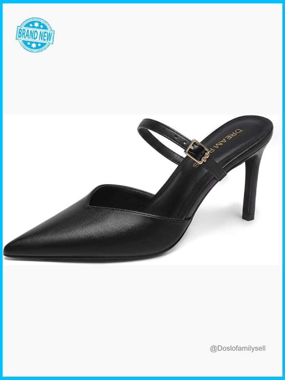 Elegant Stiletto Pumps Mules Slip-On Heels Adjustable Ankle Strap Office Wedding
